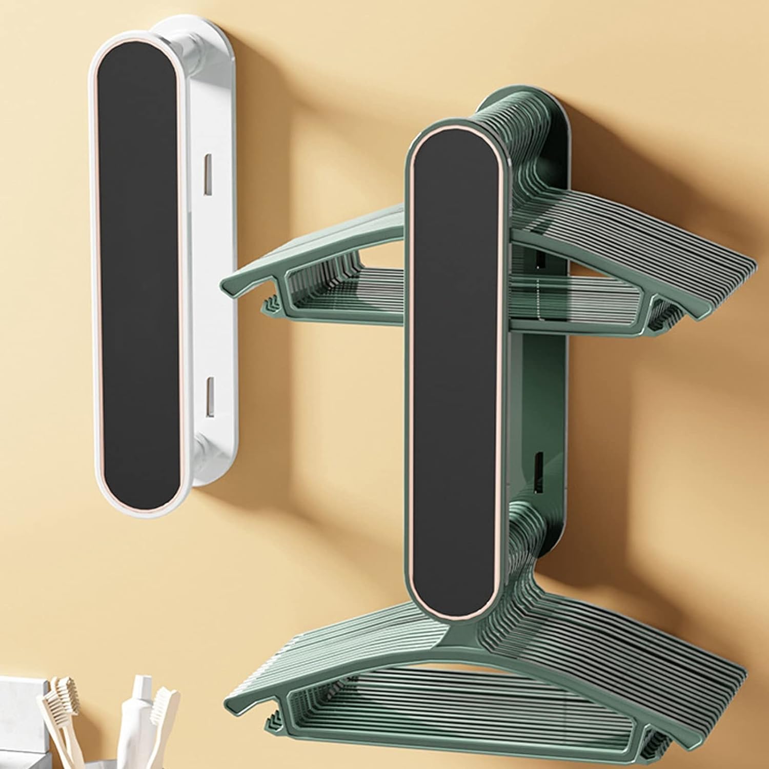 4159 Hanger Organizer Stacker, Wall Mounted Stretchable Clothes Hanger Holder Organizer, Wall Mount Clothes Rack Organizer for Washing Machine, Hanger Storage Rack 4159 Hanger Organizer Stacker, Wall Mounted Stretchable Clothes Hanger Holder Organizer, Wall Mount Clothes Rack Organizer for Washing Machine, Hanger Storage Rack